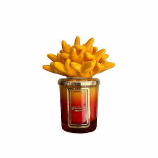 Melaverde Two-Tone Candle 100g Orange Anemone H13 cm