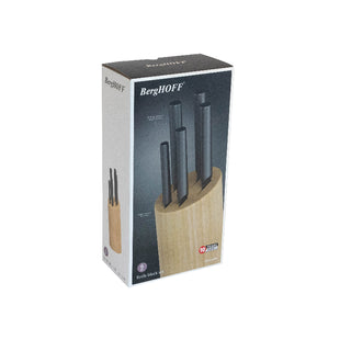 BergHOFF Ceppo Coltelli 6 Pezzi Boron in Legno di Bambù