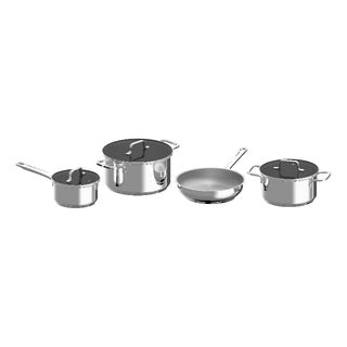 BergHOFF Batteria di Pentole 7 Pezzi Helix in Acciaio Inox