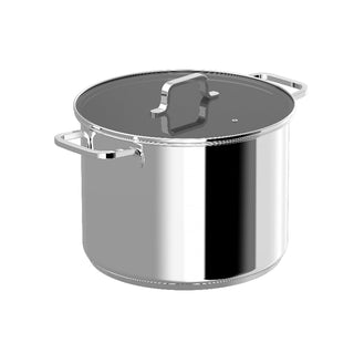 BergHOFF Pentola Grande con Coperchio Helix D26 cm in Acciaio Inox