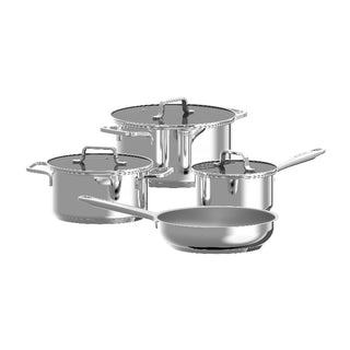 BergHOFF Batteria di Pentole 7 Pezzi Helix in Acciaio Inox