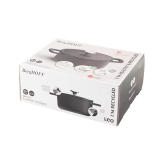 BergHOFF Casseruola Bassa Antiaderente con Coperchio D24 cm Leo Phantom
