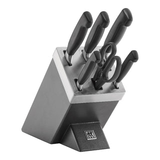 Zwilling Ceppo di Coltelli 7 Pezzi Four Star in Legno Grigio