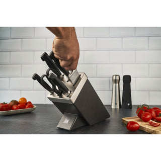 Zwilling Ceppo di Coltelli 7 Pezzi Four Star in Legno Grigio
