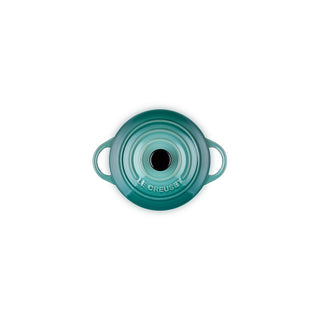 Le Creuset Mini Cocotte Rotonda in Gres Vetrificato 10 cm Blu Riviera