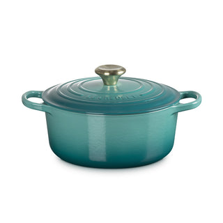 Le Creuset Cocotte Rotonda Evolution in Ghisa Vetrificata 24 cm Blu Riviera