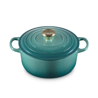Le Creuset Cocotte Rotonda Evolution in Ghisa Vetrificata 24 cm Blu Riviera