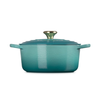 Le Creuset Cocotte Rotonda Evolution in Ghisa Vetrificata 24 cm Blu Riviera