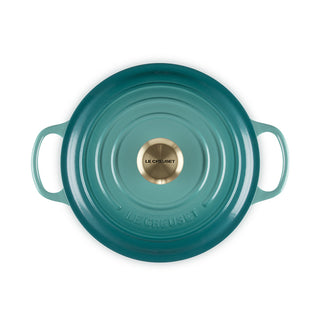Le Creuset Cocotte Rotonda Evolution in Ghisa Vetrificata 24 cm Blu Riviera