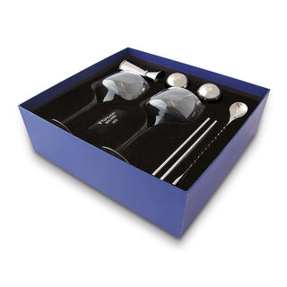 Pozzi Milano Set Cocktail 8 pz con Bicchieri Grigi in Gift Box