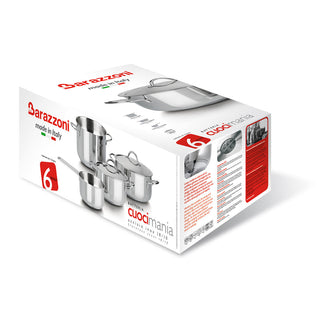 Barazzoni 6-teiliges Cuocimania Edelstahl-Kochgeschirr-Set