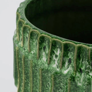 EDG Enzo De Gasperi Vaso Chakra Linee H29 D27 cm Verde