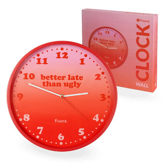 Fisura Orologio da Parete Better Late Than Ugly D35 cm