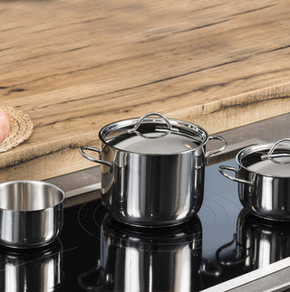 Barazzoni Batteria di Pentole 9 Pezzi Cuocimania in Acciaio Inox