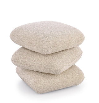 Andrea Bizzotto Pouf Antara Effetto Bouclè H45 cm Beige