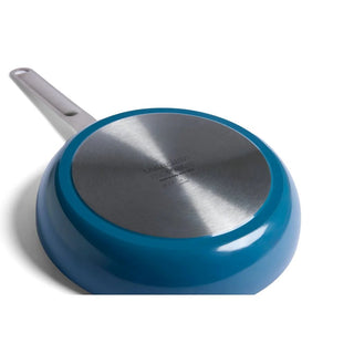 Moneta Wok in Finegres con coperchio PFAS PTFE PFOA NICHEL FREE 151 Blue Grace 24 cm