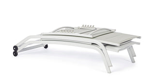 Andrea Bizzotto Cleopas Sun Lounger with Wheels L 192x61 cm White