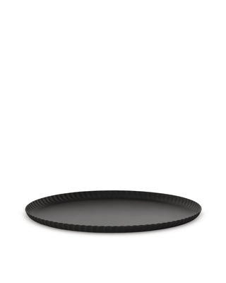 Alessi Pleats Tablett aus Edelstahl, D31 cm, Schwarz