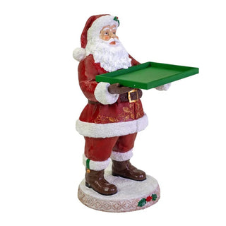 Fade Babbo Natale con Vassoio in Resina H53 cm