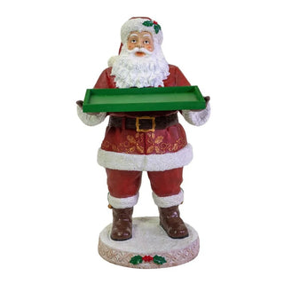 Fade Babbo Natale con Vassoio in Resina H53 cm