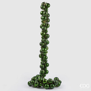 EDG Enzo De Gasperi Weihnachtsgirlandenkugeln Mix 100 Stück L 150 cm Grün