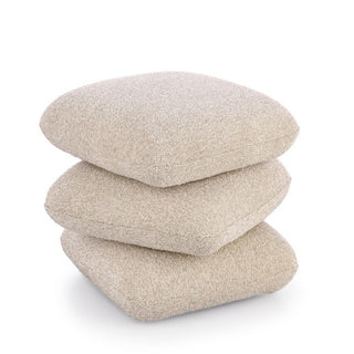 Andrea Bizzotto Pouf Antara Effetto Bouclè H45 cm Beige