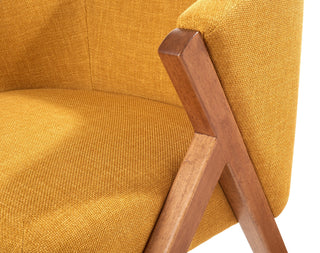 L'Oca Nera Poltroncina 68x72xh70 cm in Legno Massello Giallo