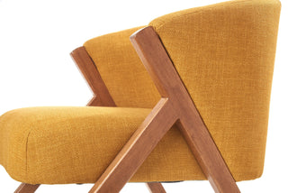 L'Oca Nera Poltroncina 68x72xh70 cm in Legno Massello Giallo