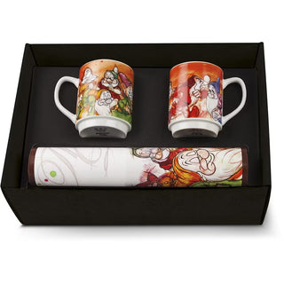 Egan Set 2 Mug con Tovagliette 7 Nani in Porcellana
