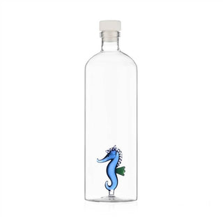 Ichendorf Milano Marine Garden Bottiglia Cavalluccio Blu 115 cl in Vetro Borosilicato