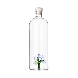Ichendorf Milano Botanica Bottiglia Fiore Azzurro 115 cl in Vetro Borosilicato