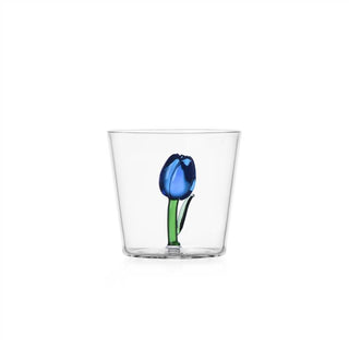 Ichendorf Milano Botanica Tumbler Tulipano Blu 30cl in Vetro Borosilicato