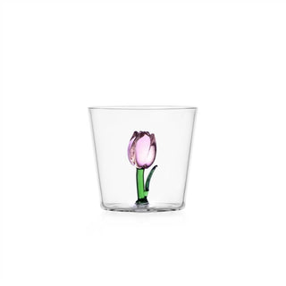 Ichendorf Milano Botanica Tumbler Tulipano Rosa 30cl in Vetro Borosilicato