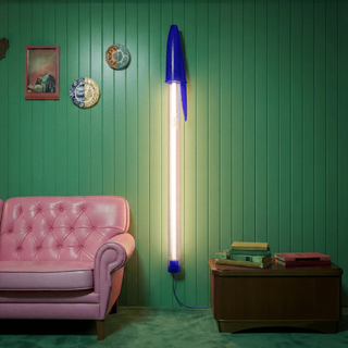 Seletti Lampada Bic Designer Mario Paroli 178 cm Blu