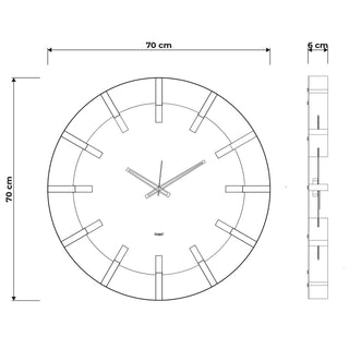Arti e Mestieri Orologio Da Parete Timon D70 cm Fango e Alluminio