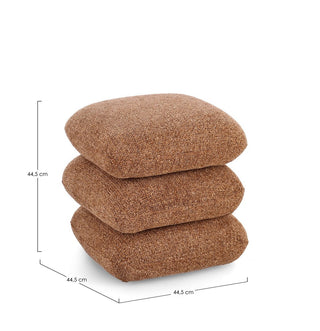 Andrea Bizzotto Pouf Antara Effetto Bouclè H45 cm Terracotta