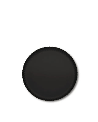 Alessi Pleats Tablett aus Edelstahl, D31 cm, Schwarz