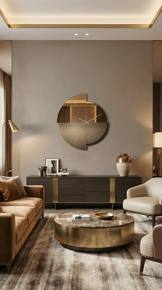 Arti e Mestieri Orologio Da Parete Avignone 65x70h cm Nero e Bronzo
