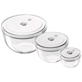Zwilling Set 3 Ciotole Sottovuoto Fresh and Save Bowls in Vetro Misure S M L