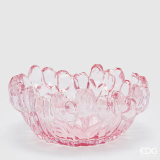 EDG Enzo De Gasperi Vaso Tulipano H12 D30 cm in Vetro Rosa