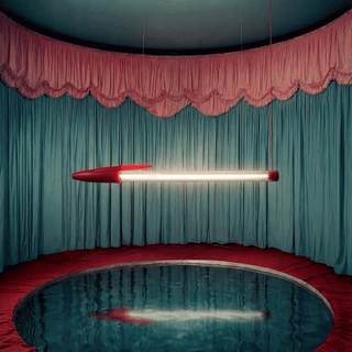 Seletti Lampada Bic Designer Mario Paroli 178 cm Rossa