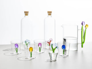 Ichendorf Milano Botanica Tumbler Tulipano Blu 30cl in Vetro Borosilicato
