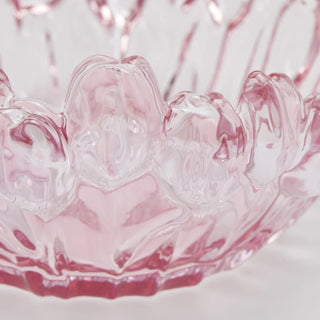 EDG Enzo De Gasperi Vaso Tulipano H12 D30 cm in Vetro Rosa