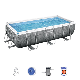 Bestway Piscina fuori terra rettangolare Power Steel da 404x201x100 cm