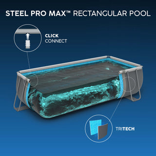 Bestway Piscina fuori terra rettangolare Power Steel da 404x201x100 cm