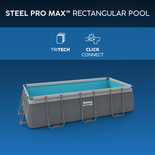 Bestway Piscina fuori terra rettangolare Power Steel da 404x201x100 cm
