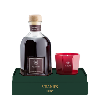 Dr Vranjes Gift Box Fragranza Rosso Nobile 250 ml con Candela 80g