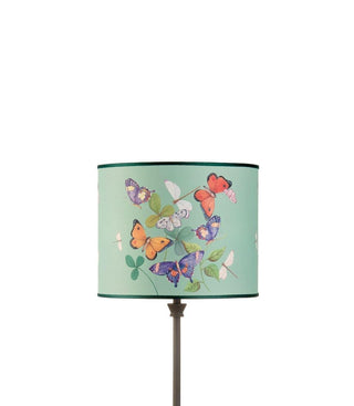 L'Oca Nera Paralume Cilindrico Farfalle in Tessuto h20 cm