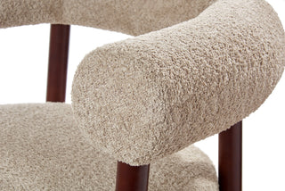 L'Oca Nera Poltroncina Bouclé 84x69x74h cm in Legno