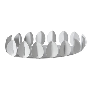 Arts &amp; Crafts Ovales Tablett Ficus Weißer Marmor 47x29 cm 